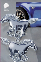 EMBLEME CHROME ADHESIF CHEVAUX