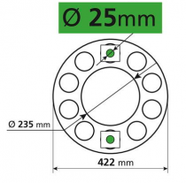 ENJOLIVEUR DE ROUE FERME 10 trous de 33 mm